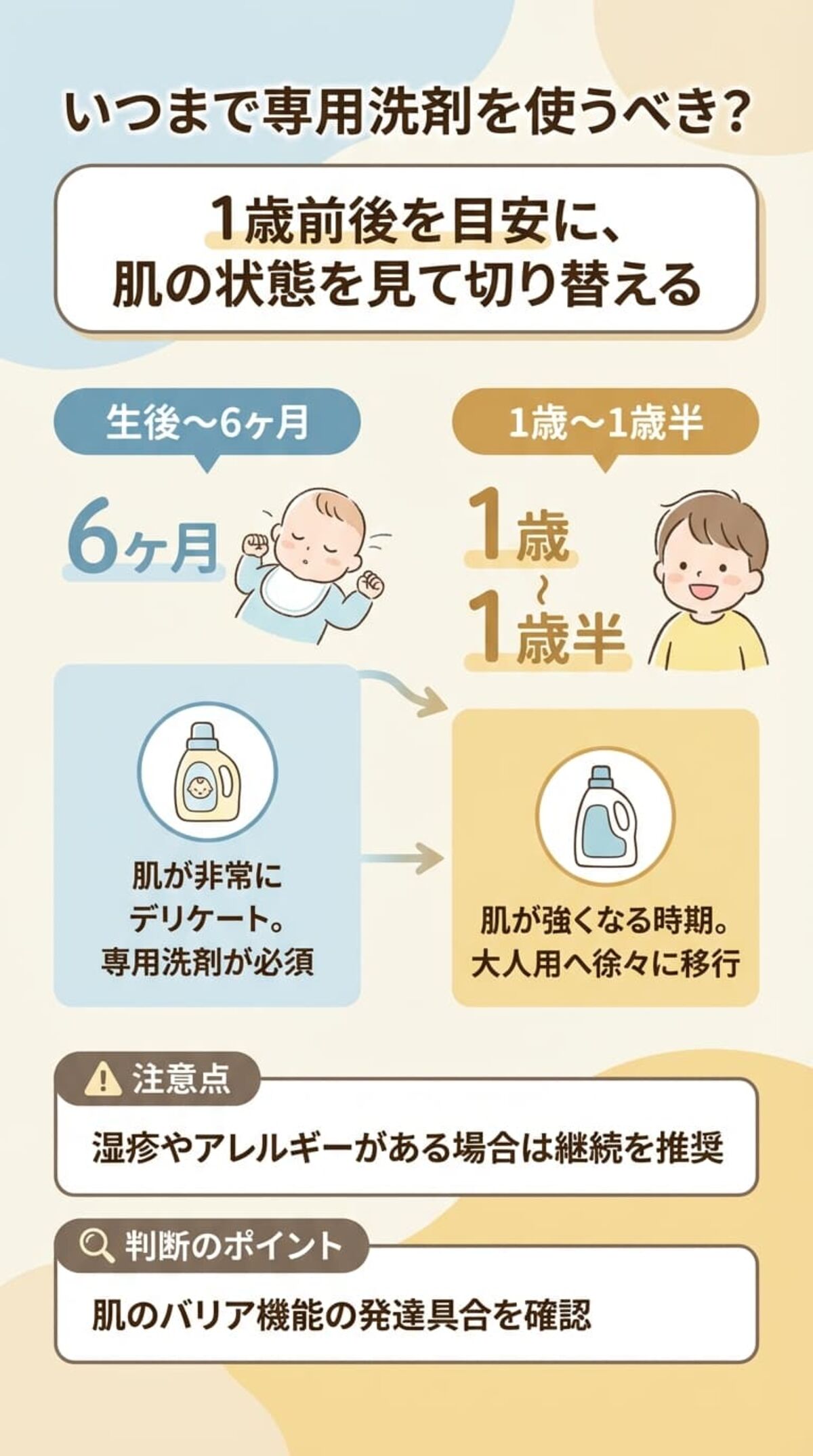専用洗剤はいつまで使うべき？