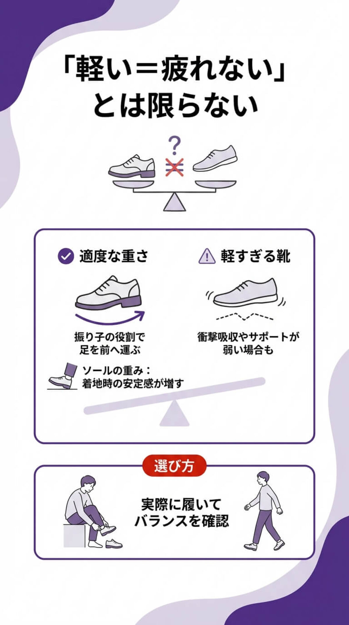 2. 重さと安定感のバランス