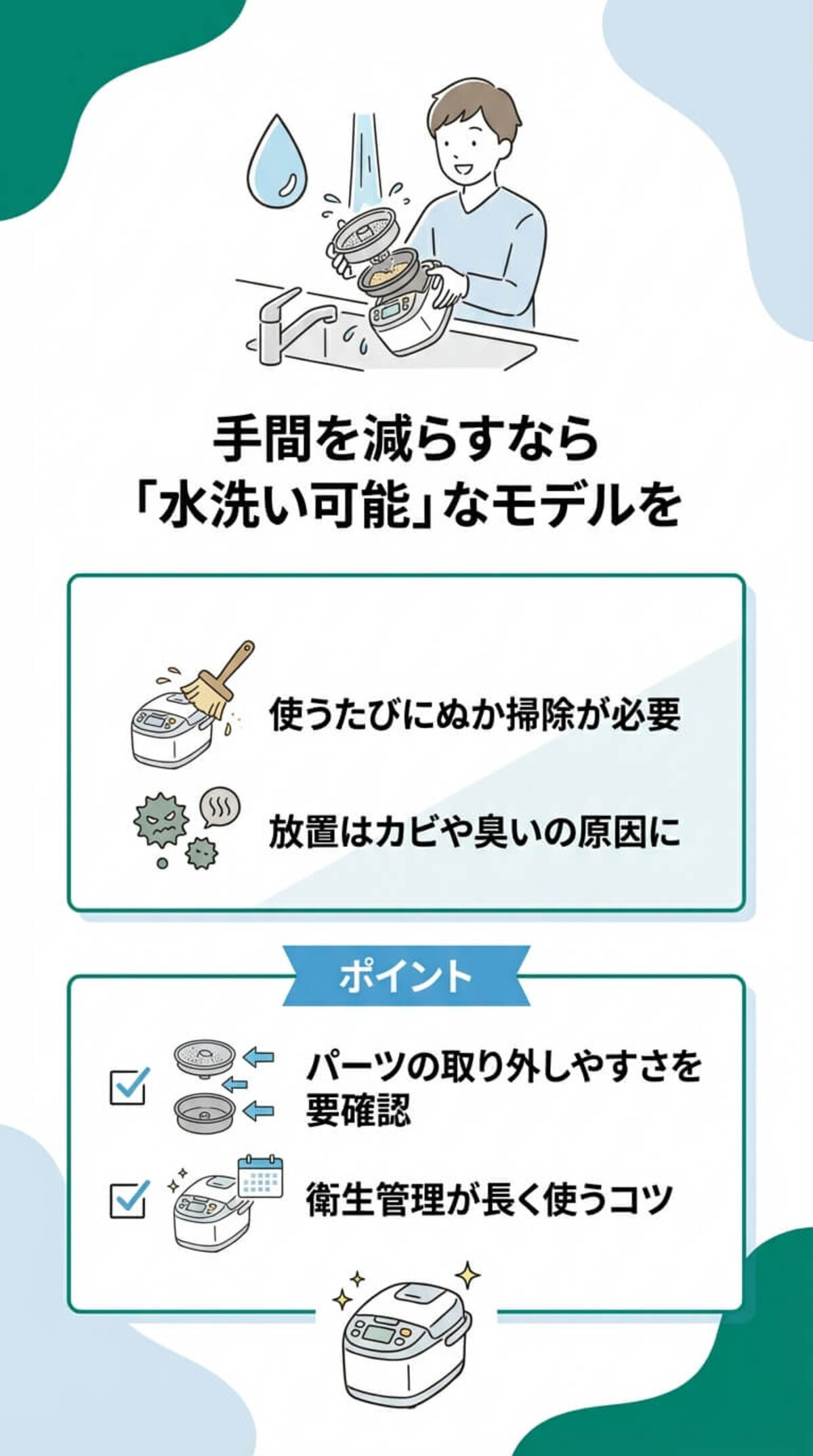 選び方3：掃除のしやすさ