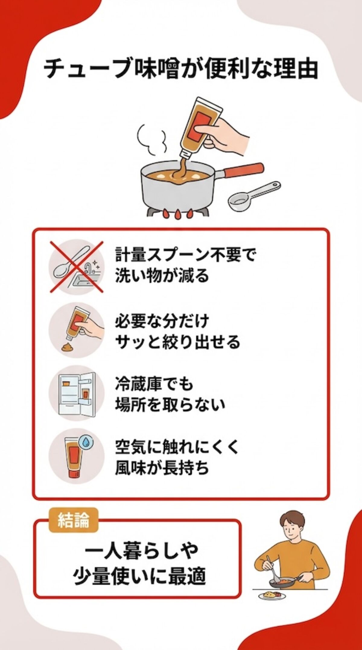 チューブ味噌が便利な理由