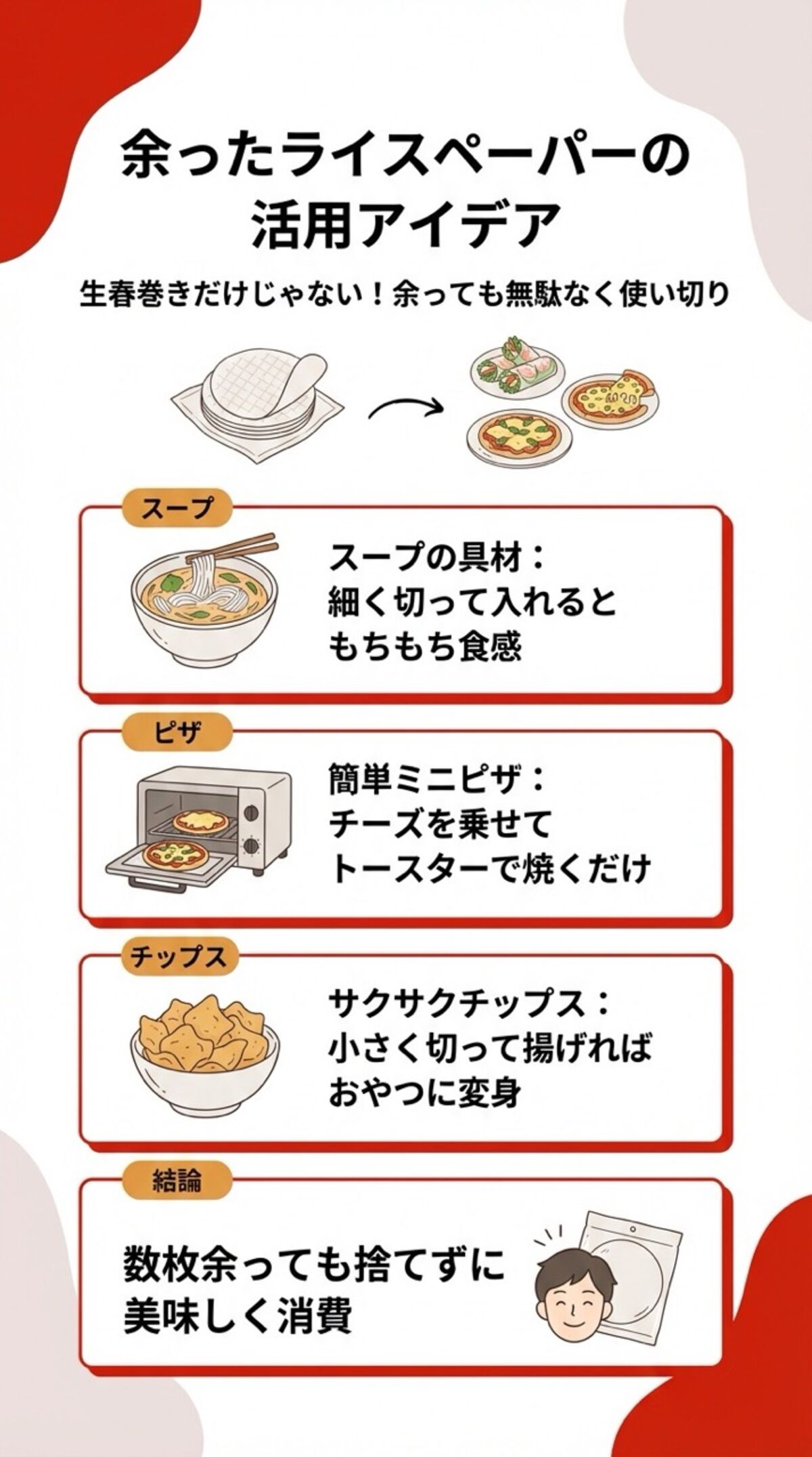 余ったライスーペーパーの活用アイデア