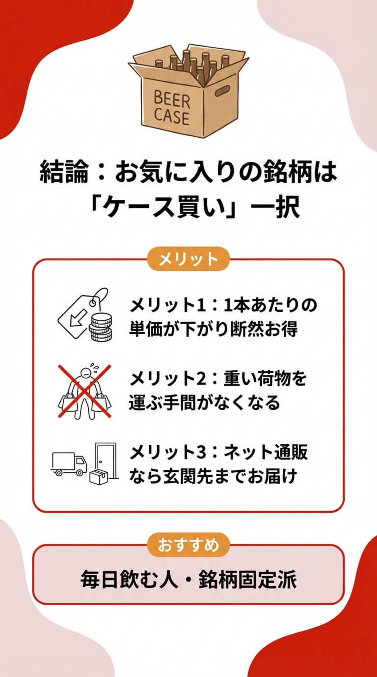 缶ビールの選び方：コスパ重視なら「ケース買い」