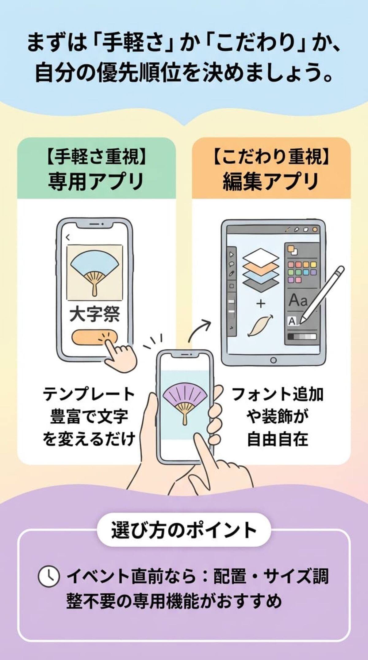 うちわアプリの選び方